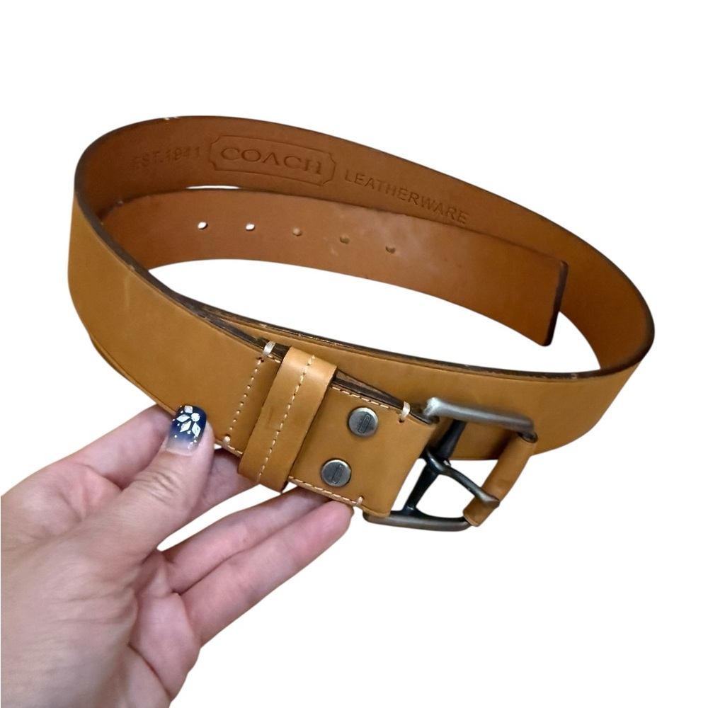 Coach Tan Leather Belt